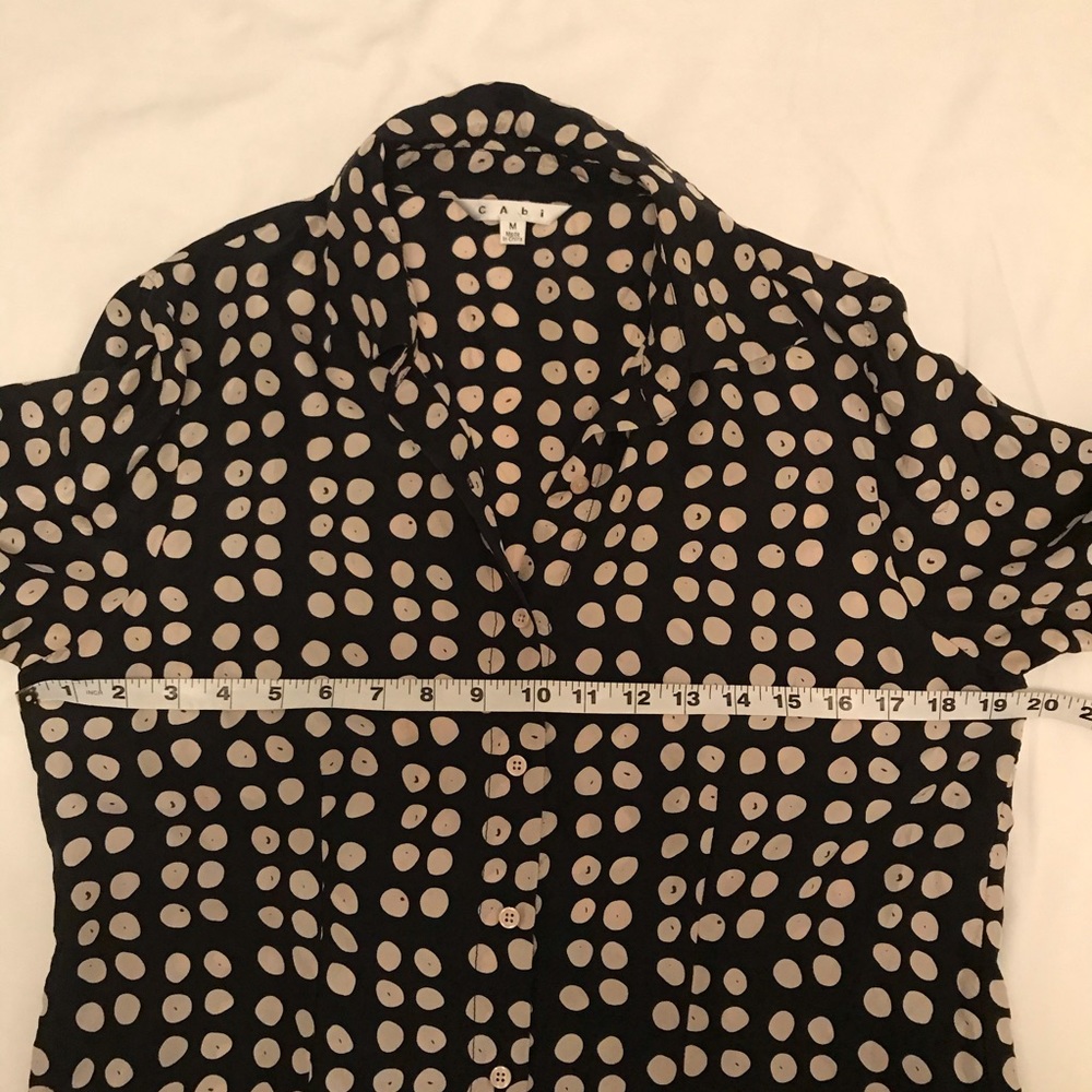 Cabi Silk Button Down Medium Top - image 8